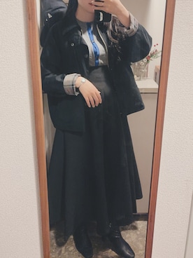 「アイテム（アナログ腕時計）」を使った、n さん（レディース・161cm）の冬コーディネート