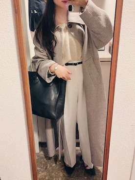 「アイテム（腕時計）」を使った、n さん（レディース・161cm）の冬コーディネート