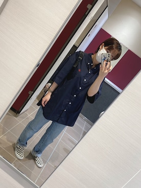 「仕事コーデ」｜「アイテム（スリッポン）」を使った、yuiさん（レディース・155cm）の秋コーディネート