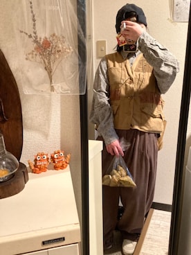 「sevens（セブンズ）のアイテム」を使った、星人さん（レディース・153cm）の春コーディネート