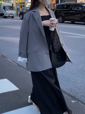 「Seemi. byNICECLAUP（ シーミーバイナイスクラップ）のアイテム（テーラードジャケット）」を使った、mayukoさん（レディース・147cm）の春コーディネート