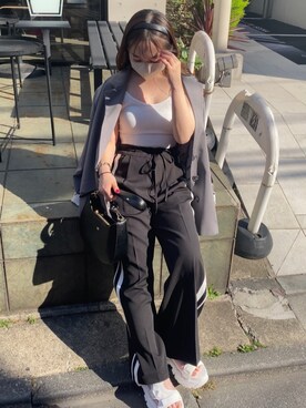 「Seemi. byNICECLAUP（ シーミーバイナイスクラップ）のアイテム（テーラードジャケット）」を使った、mayukoさん（レディース・147cm）の春コーディネート