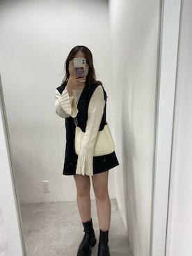 「ブローチ」｜mayukoさん（レディース・147cm）の冬コーディネート