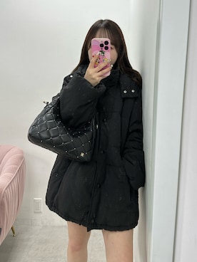「イエベ」｜「アイテム（ダウンジャケット/コート）」を使った、mayukoさん（レディース・147cm）の秋コーディネート