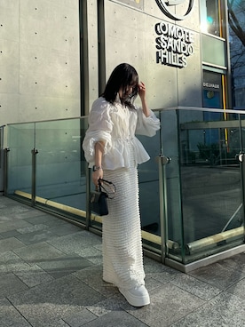 「one after another NICE CLAUP（ワンアフターアナザーナイスクラップ）のアイテム（マウンテンパーカー）」を使った、mayukoさん（レディース・147cm）の春コーディネート