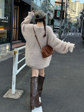 「one after another NICE CLAUP（ワンアフターアナザーナイスクラップ）のアイテム（キャップ）」を使った、mayukoさん（レディース・147cm）の秋コーディネート
