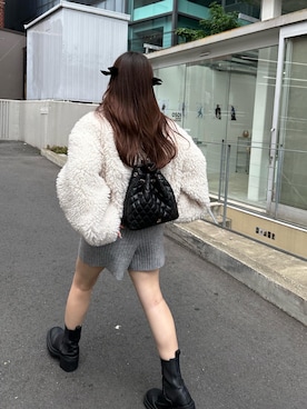 「one after another NICE CLAUP（ワンアフターアナザーナイスクラップ）のアイテム（ブルゾン）」を使った、mayukoさん（レディース・147cm）の秋コーディネート