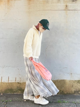 「TODAYFUL（トゥデイフル）のアイテム（スニーカー）」を使った、chamiさん（レディース・158cm）の秋コーディネート