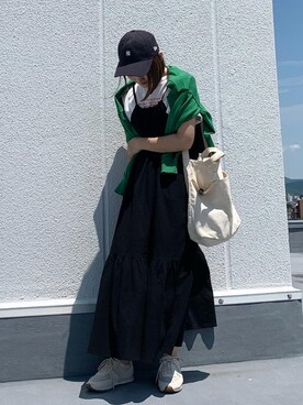 「キャップ女子」｜chamiさん（レディース・158cm）の夏コーディネート