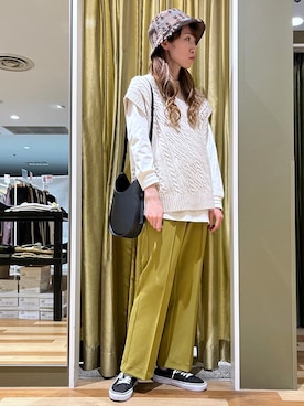 「PENDLETON（ペンドルトン）のアイテム（帽子）」を使った、hasumin🐱さん（レディース・167cm）の秋コーディネート