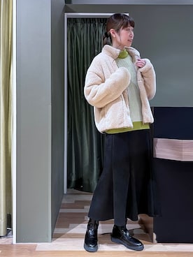 「Green　Parks（グリーンパークス）のアイテム（ブルゾン）」を使った、hasumin🐱さん（レディース・167cm）の冬コーディネート