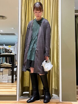 「Green　Parks（グリーンパークス）のアイテム（その他アウター）」を使った、hasumin🐱さん（レディース・167cm）の秋コーディネート