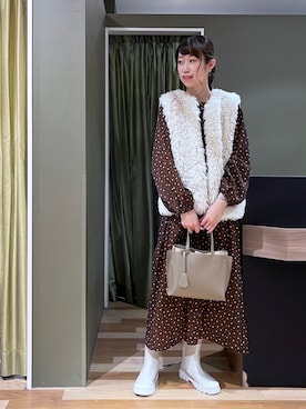 「ELENCARE DUE（エレンカーレデュエ）のアイテム（その他アウター）」を使った、hasumin🐱さん（レディース・167cm）の秋コーディネート