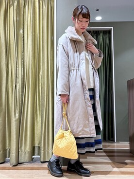 「ELENCARE DUE（エレンカーレデュエ）のアイテム（その他アウター）」を使った、hasumin🐱さん（レディース・167cm）の冬コーディネート