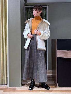 「Green　Parks（グリーンパークス）のアイテム（ブルゾン）」を使った、hasumin🐱さん（レディース・167cm）の秋コーディネート