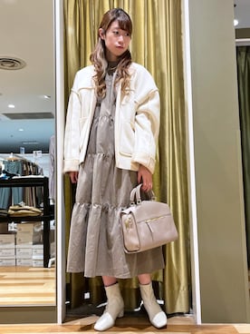 ワンピースを使った カフェオレコーデ の人気ファッションコーディネート Wear