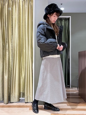 「Petit fleur（プチフルール）のアイテム」を使った、hasumin🐱さん（レディース・167cm）の冬コーディネート