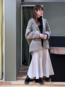 「ELENCARE DUE（エレンカーレデュエ）のアイテム（その他アウター）」を使った、hasumin🐱さん（レディース・167cm）の冬コーディネート