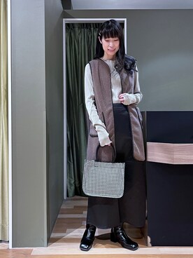「Green　Parks（グリーンパークス）のアイテム（その他アウター）」を使った、hasumin🐱さん（レディース・167cm）の秋コーディネート