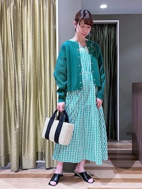 「ESCAR（エスカー）のアイテム」を使った、hasumin🐱さん（レディース・167cm）の春コーディネート