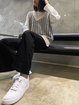 「ZARA（ザラ）のアイテム（ベスト）」を使った、monaさん（レディース・167cm）の秋コーディネート