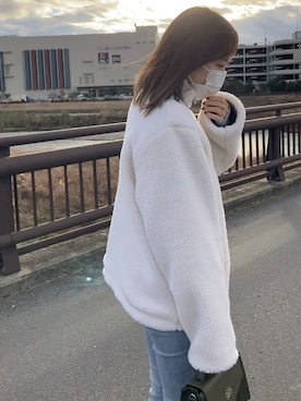 「jouetie（ジュエティ）のアイテム（ブルゾン）」を使った、monaさん（レディース・167cm）の冬コーディネート