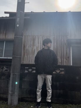 「FREAK'S STORE（フリークスストア）のアイテム（ジャケット/アウター、ブラック系）」を使った、keさん（メンズ・166cm）の冬コーディネート