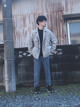 「FREAK'S STORE（フリークスストア）のアイテム（ジャケット/アウター、ベージュ系）」を使った、keさん（メンズ・166cm）の冬コーディネート