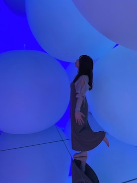 「dazzlin（ダズリン）のアイテム（ワンピース/ドレス）」を使った、Shiori ⑅*.さん（骨格ストレート・レディース・155cm）の秋コーディネート
