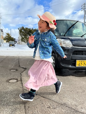 「PAPAPAPARK（パパパパーク）のアイテム（シューズ）」を使った、ERIさん（キッズ・120cm）の冬コーディネート