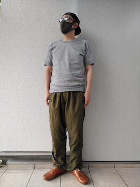 「ATTACHMENT（アタッチメント）のアイテム（スウェット）」を使った、rawuさん（メンズ・167cm）の夏コーディネート