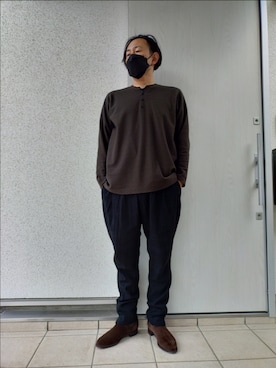 「JURGEN LEHL（ヨーガンレール）のアイテム（トップス）」を使った、rawuさん（メンズ・167cm）の秋コーディネート