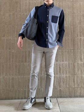 「blue」｜ttさん（メンズ・181cm）の秋コーディネート