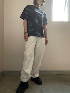「RASVOA（ラスボア）のアイテム（スニーカー）」を使った、こみ | 骨ｽﾄｲｴﾍﾞ秋2nd冬さん（レディース・163cm）の夏コーディネート