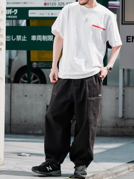 「Subciety（サブサエティ）のアイテム（アクセサリー）」を使った、小原 壮大朗さん（メンズ・180cm）の春コーディネート