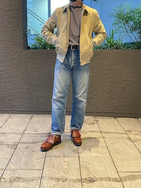 「A.P.C.（アーペーセー）のアイテム（ブルゾン）」を使った、ふーがさん（メンズ・172cm）の春コーディネート