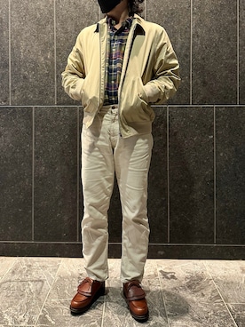 「A.P.C.（アーペーセー）のアイテム（ブルゾン）」を使った、ふーがさん（メンズ・172cm）の秋コーディネート