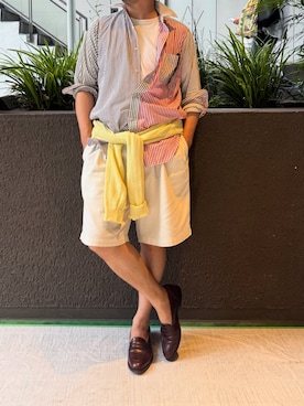「NEAT（ニート）のアイテム」を使った、ふーがさん（メンズ・172cm）の夏コーディネート
