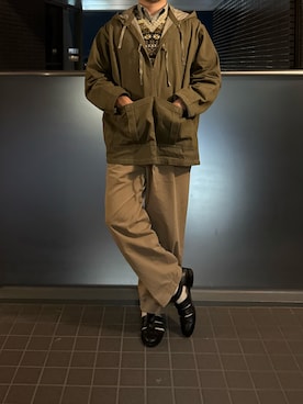 「BEAMS PLUS（ビームスプラス）のアイテム」を使った、ふーがさん（メンズ・172cm）の冬コーディネート