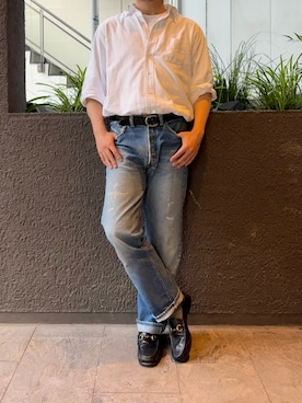 「BROOKS BROTHERS（ブルックスブラザーズ）のアイテム（シャツ/ブラウス、ホワイト系）」を使った、ふーがさん（メンズ・172cm）の夏コーディネート
