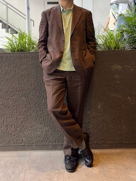 「Paraboot（パラブーツ）のアイテム」を使った、ふーがさん（メンズ・172cm）の夏コーディネート