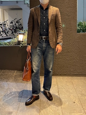 「ROLEX（ロレックス）のアイテム」を使った、ふーがさん（メンズ・172cm）の冬コーディネート