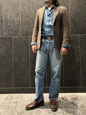 「BEAMS F（ビームスエフ）のアイテム（ジャケット/アウター）」を使った、ふーがさん（メンズ・172cm）の秋コーディネート