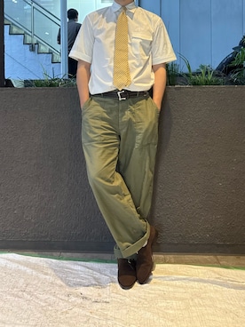 「スエードシューズ」｜ふーがさん（メンズ・172cm）の秋コーディネート