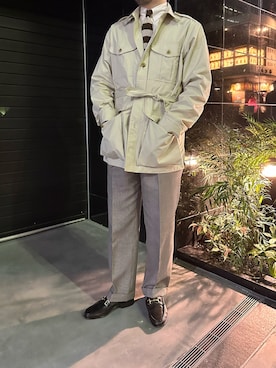 「ENZO BONAFE（エンツォボナフェ）のアイテム」を使った、ふーがさん（メンズ・172cm）の秋コーディネート