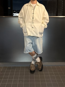 「Paraboot（パラブーツ）のアイテム」を使った、ふーがさん（メンズ・172cm）の夏コーディネート
