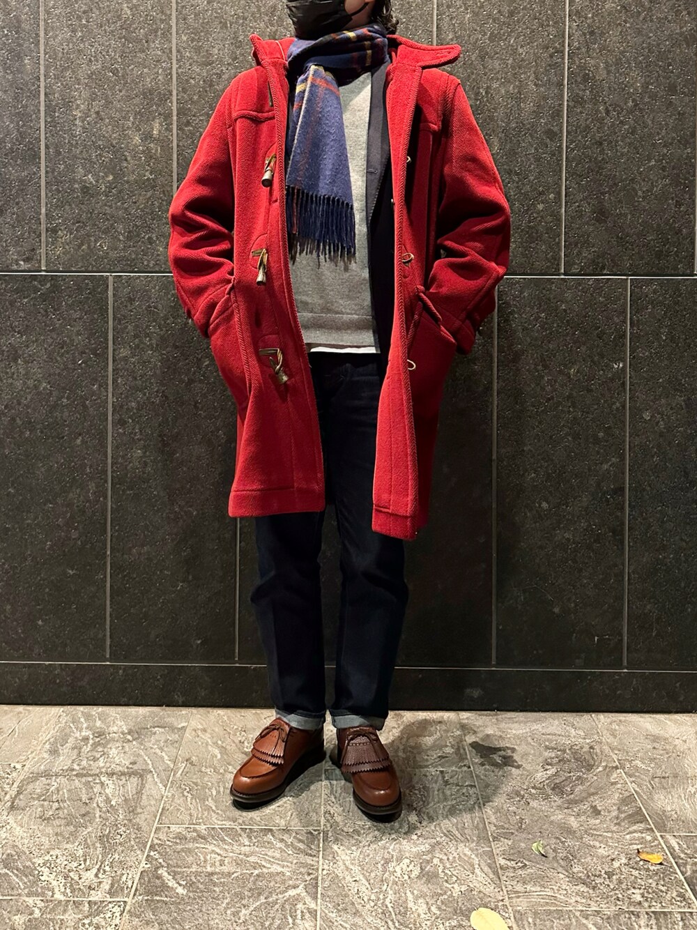 【美品】GRENFELL × BRAHMIN ダッフルコート 赤 英国製 big duffel coat / ビッグシルエット ダッフルコート unisex（ダッフル