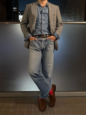 「505」｜ふーがさん（メンズ・172cm）の秋コーディネート