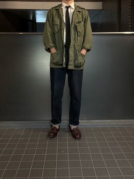 「Buzz Rickson's（バズリクソンズ）のアイテム」を使った、ふーがさん（メンズ・172cm）の夏コーディネート