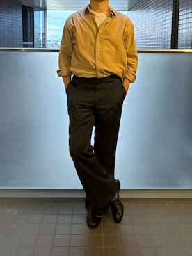 「L'ECHOPPEのアイテム（シャツ/ブラウス、ベージュ系）」を使った、ふーがさん（メンズ・172cm）の夏コーディネート
